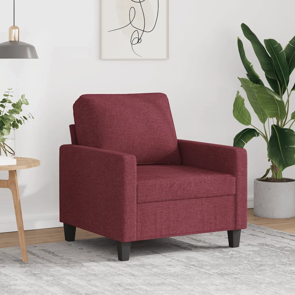 Poltrona | Sedia Relax Rosso Vino 60 cm in Tessuto