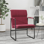 Sedia Lounge Rosso Vino 55x64x80 cm in Tessuto 351345