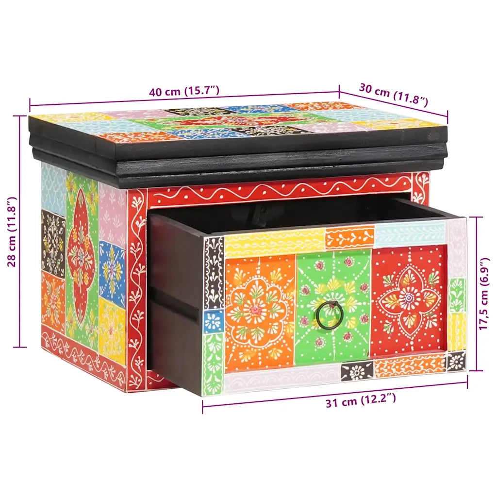 Armadio da Notte con cassetto Multicolore 40 x 30 x 28 cm 4017586