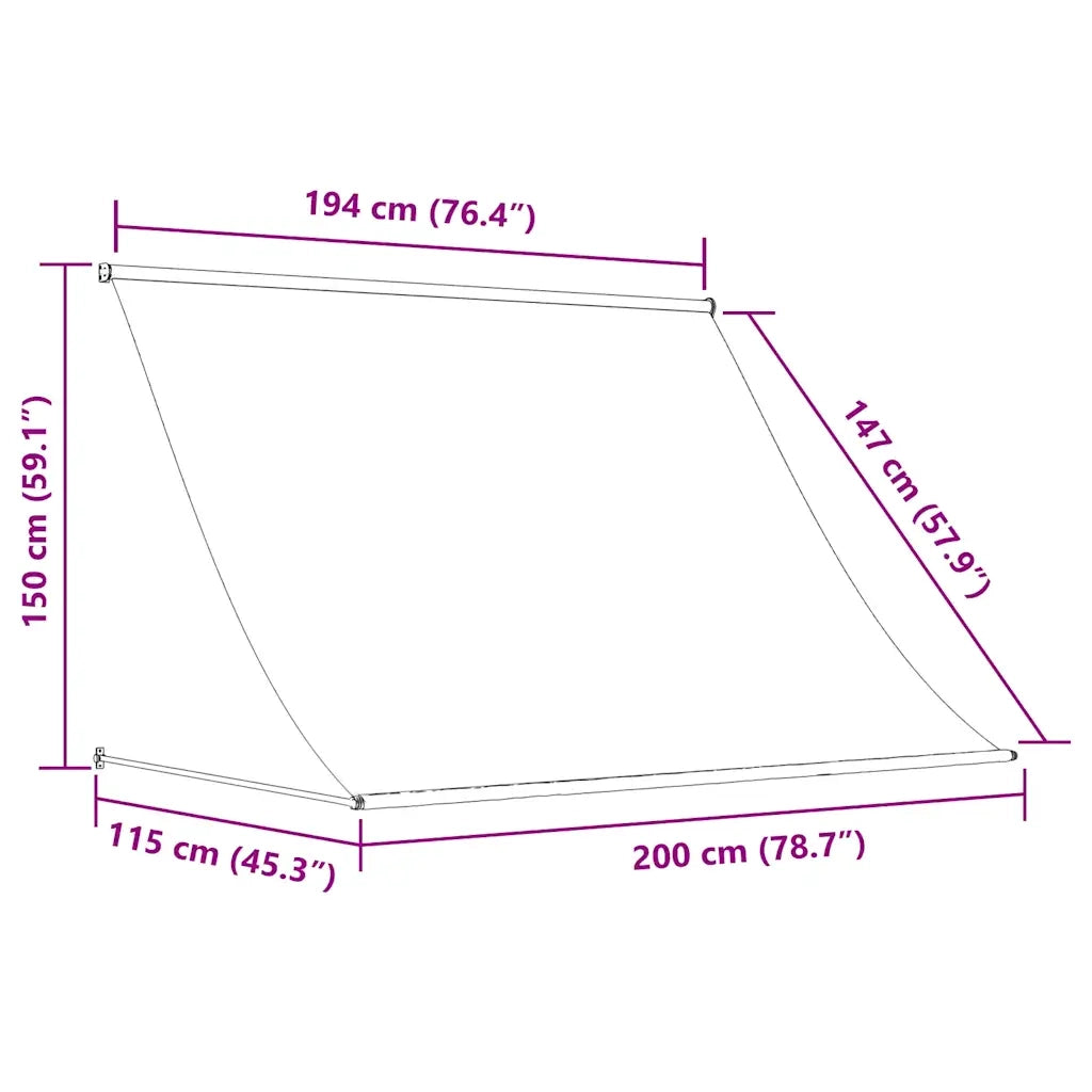 Tenda da Sole Retrattile 200x150 cm Giallo e Bianco 143753