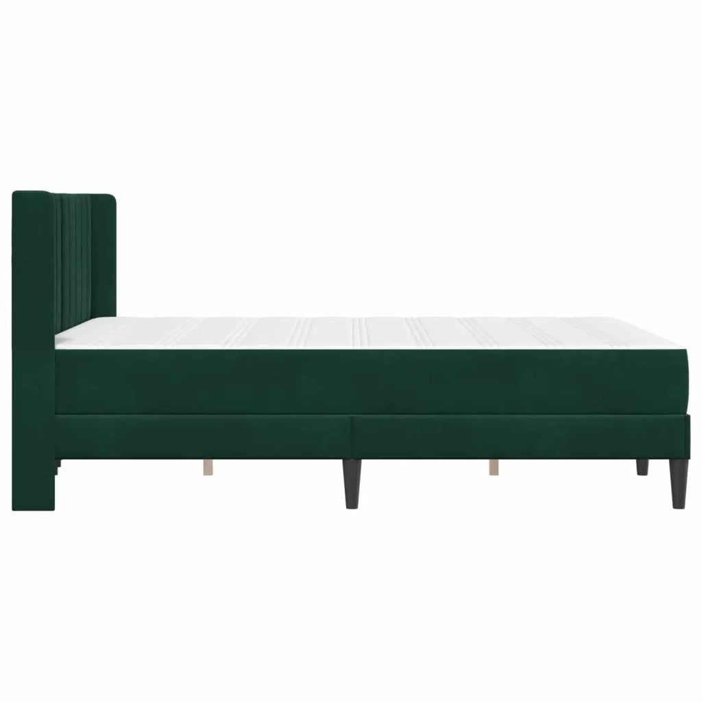 Struttura letto con materasso-Giroletto Verde Scuro 120 x 190 cm Velluto