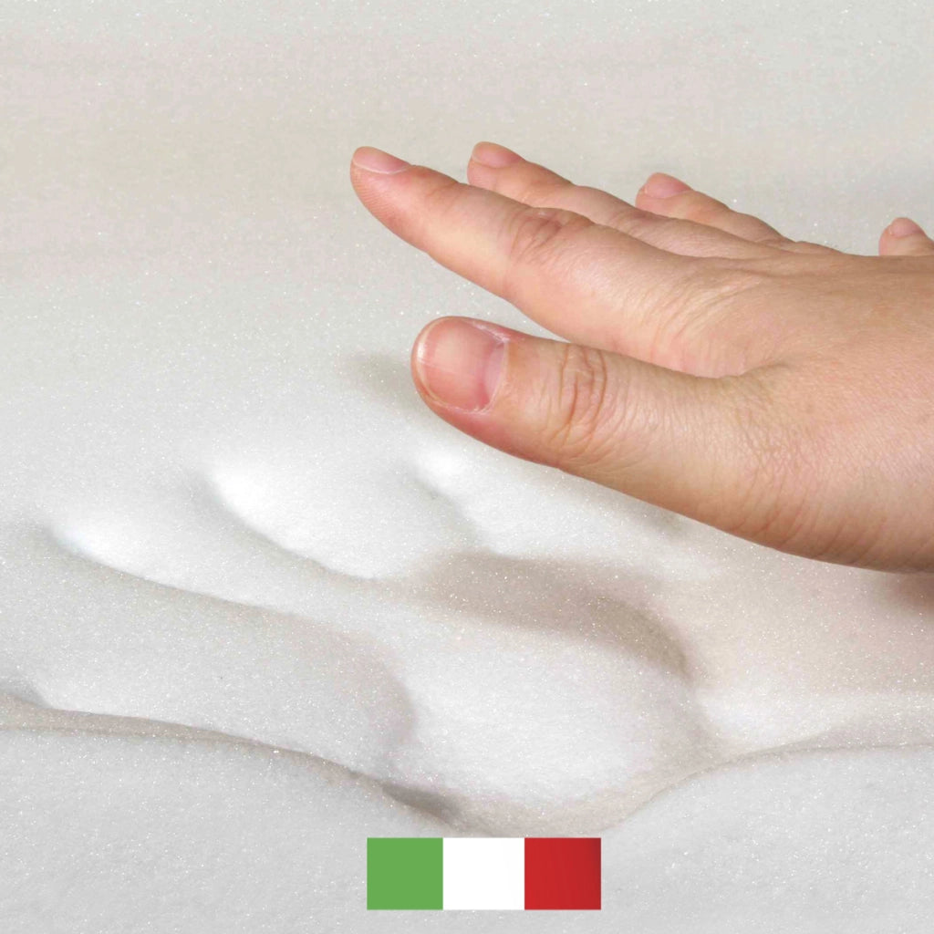 Topper MEMORY + Topper rigido ORTOPEDICO ALTO 8 cm | TOPPER MEMORY e RIGIDO matrimoniale 165X195 Cm | Topper senza tessuto di rivestimento CAPOVOLGIBILE- MOD. DUAL H8