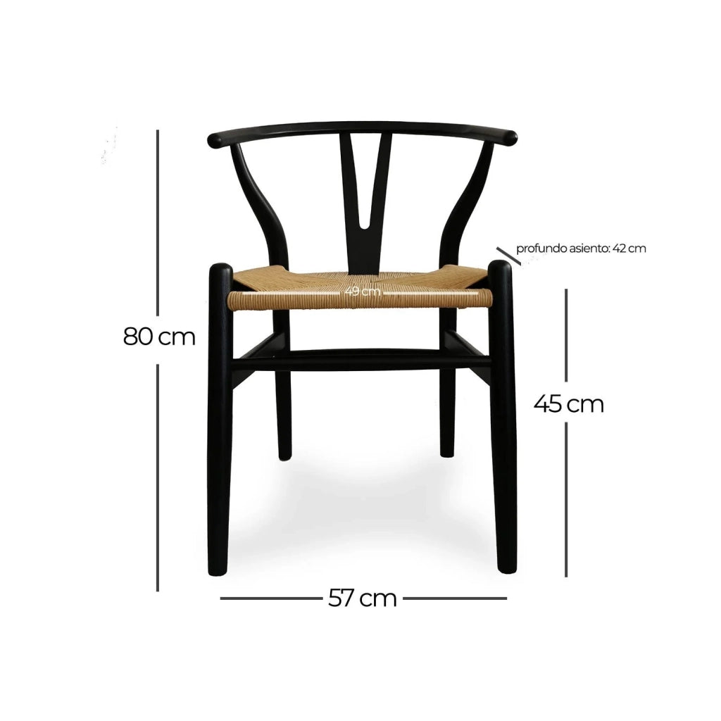LÚZETE - SEDIA GUNTHER IN LEGNO DI OLMO SCURO