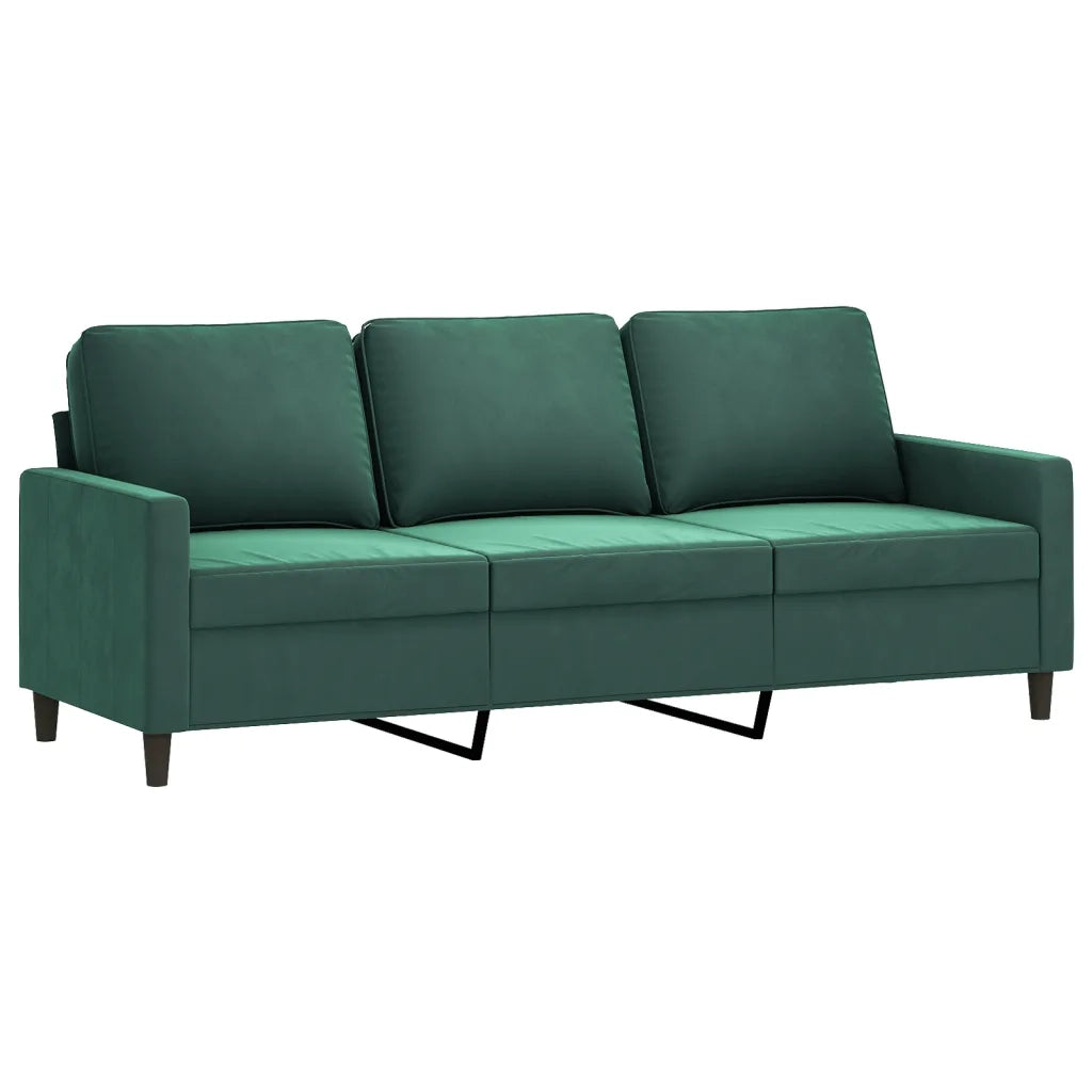 Set di Divani 4 pz Verde Scuro in Velluto 3201946