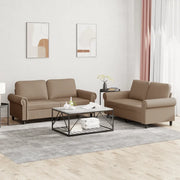 Set di Divani 2 pz con Cuscini cappuccino in Similpelle 3202154