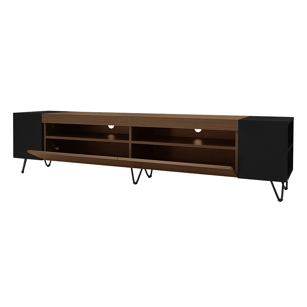 Mobile TV moderno - Xylo - 180cm nero/effetto legno