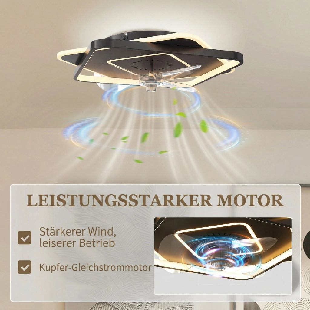 Ventilatore da soffitto con luce LED e telecomando ¨C Xylo ¨C 6 velocit¨¤, 3 temperature di colore