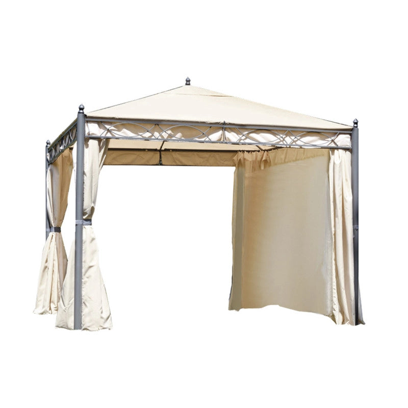 Gazebo MOIA quadrato 3x3 in ferro epoxy antracite