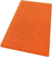 Tappeto Cucina 3D Antiscivolo Tinta Unita Assorbente Arancione 57x190 cm