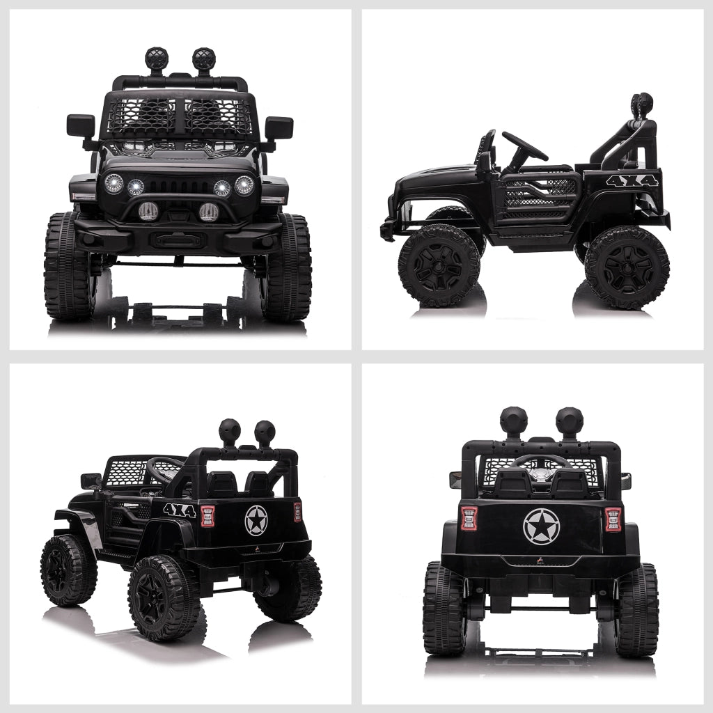 Macchina Elettrica per Bambini 12V con Telecomando ¨C Xylo ¨C Nero 100x64x71cm