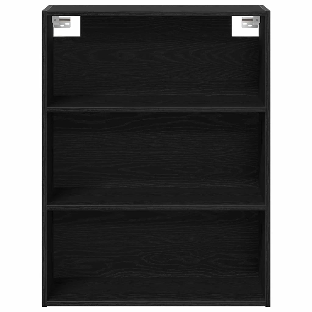 Credenza-Buffet-Armadio da cucina Rovere Nero 69,5 x 34 x 180 cm Legno multistrato 798380