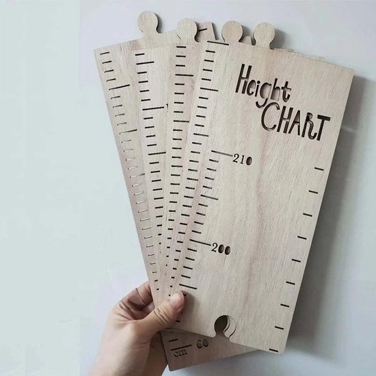 Disegno di Crescita per Parete - Grafico di Crescita per Bambini - 60cm a 210cm - Linee di Altezza in Legno - Adatto per Camera da Letto -