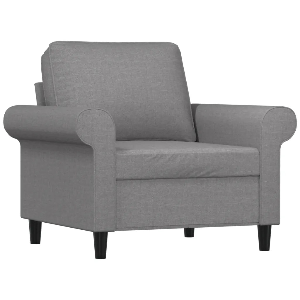 Poltrona Grigio Chiaro 60 cm in Tessuto 349177
