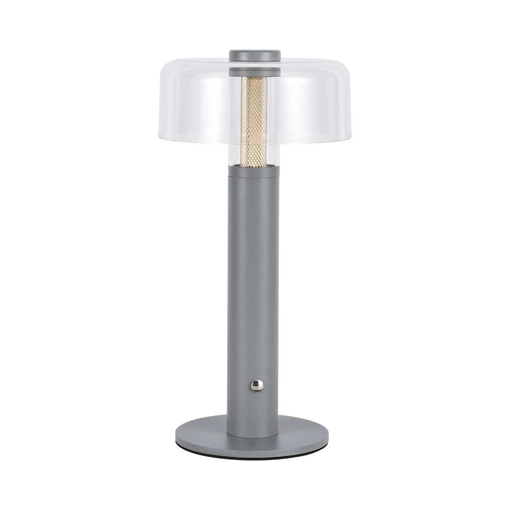 Lampada da tavolo LED 1W 100lm USB-C ricaricabile grigia