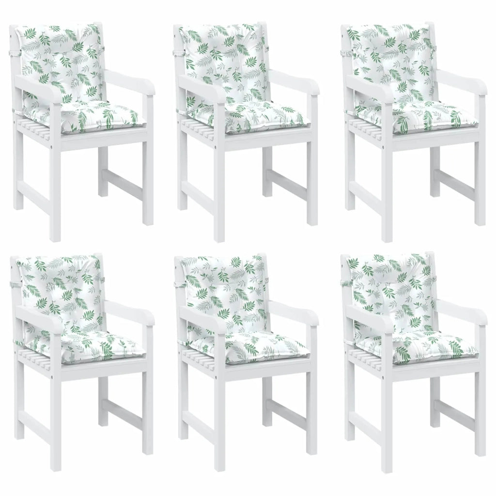 Cuscino da Esterno 6 pcs Bianco 100 x 50 x 7 cm Tessuto 377727