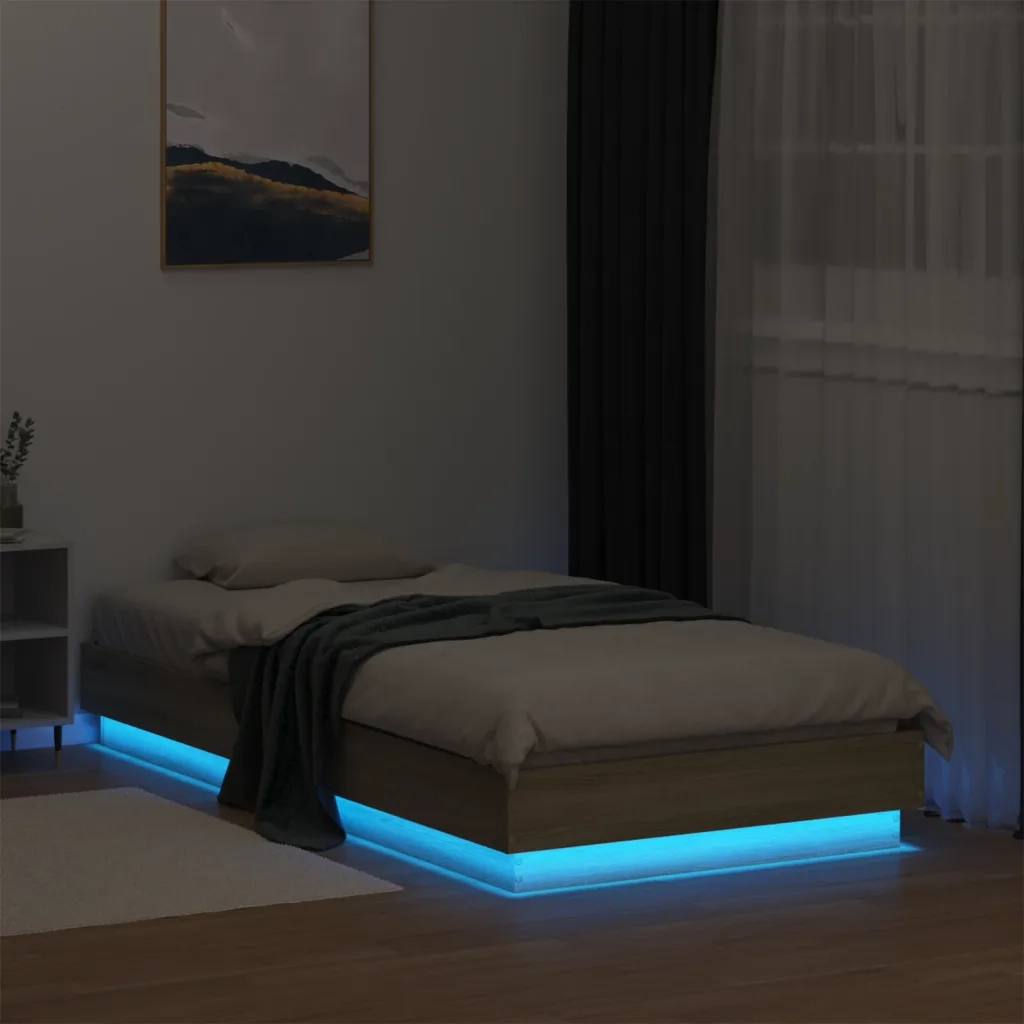 Giroletto con LED Rovere Sonoma 90x190 cm 839541