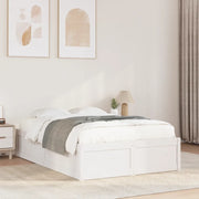 Letto senza Materasso-Struttura Letto Bianco 135x190 cm Legno Massello di Pino 439969