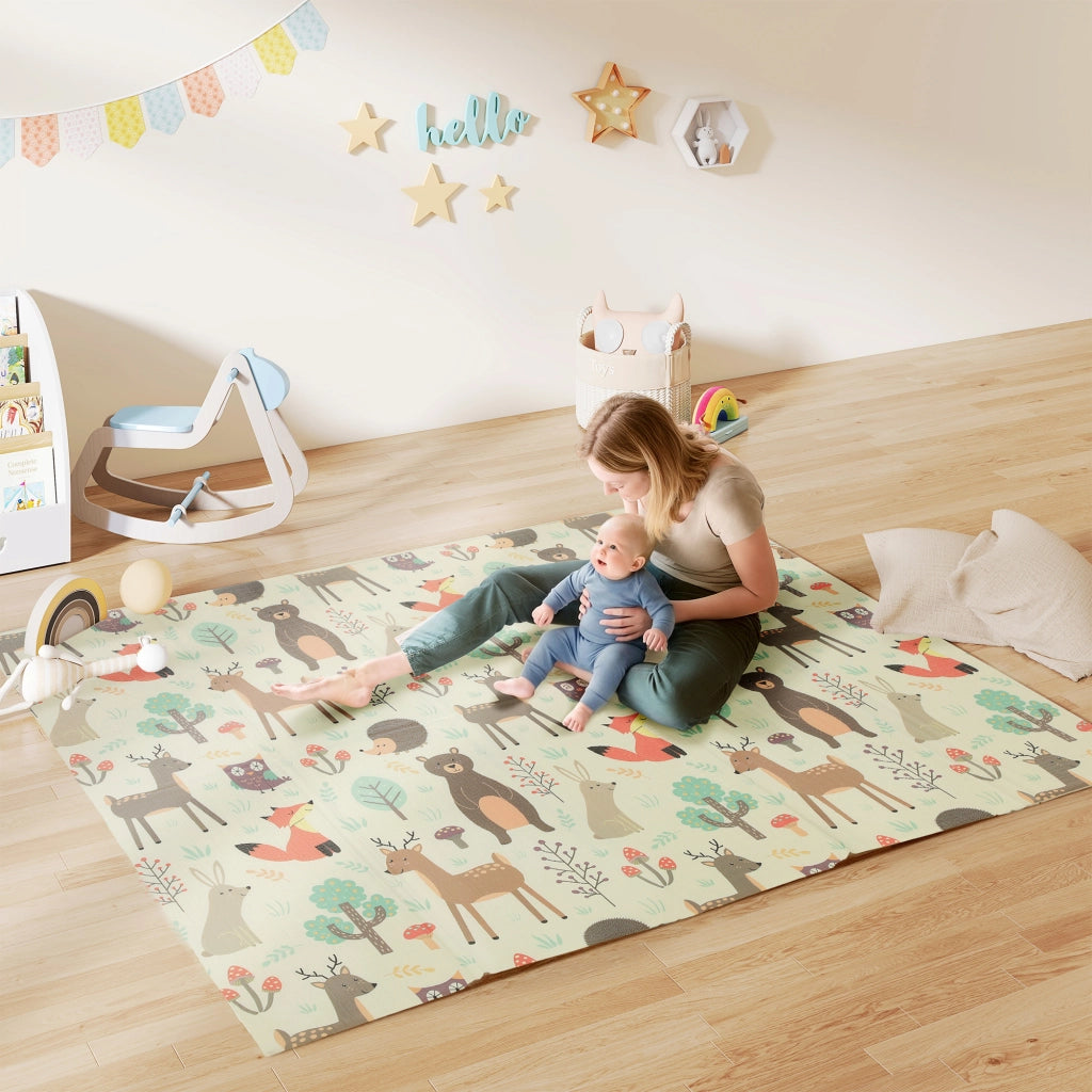 Tappeto Gioco Bambini Pieghevole ¨C Xylo ¨C 196x176 cm Doppia Faccia Impermeabile Multicolore