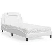 Letto Viana con Materasso Bianco 100x200 cm in Similpelle