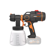 Spruzzatore elettrico WX020.9 20 Volt Brushless con serbatoio 1000 millilitri corpo macchina per verniciatura - Worx