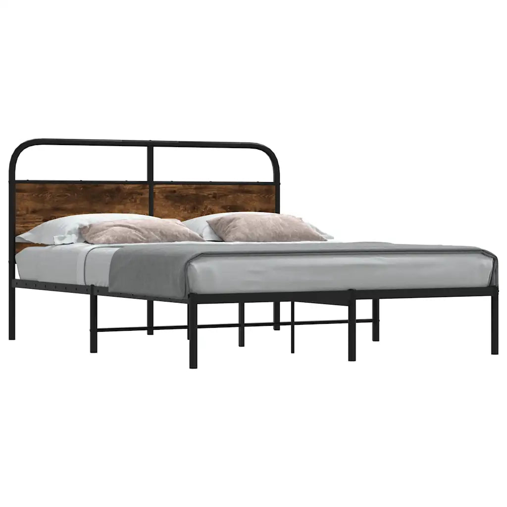 Giroletto senza Materasso-Struttura Letto Rovere Fumo 120x200 cm in Truciolato 260960