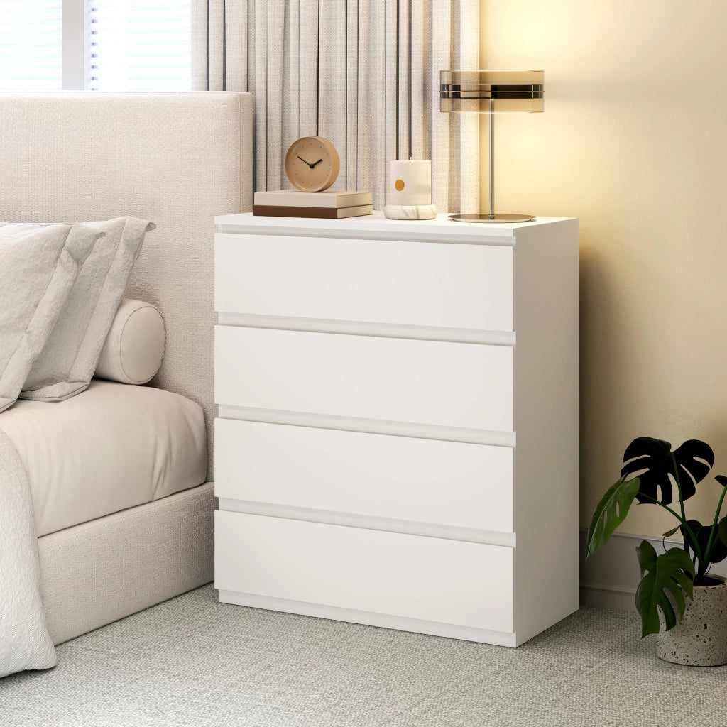 Cassettiera 4 Cassetti ¨C Zephmum ¨C Bianco 80x39x95