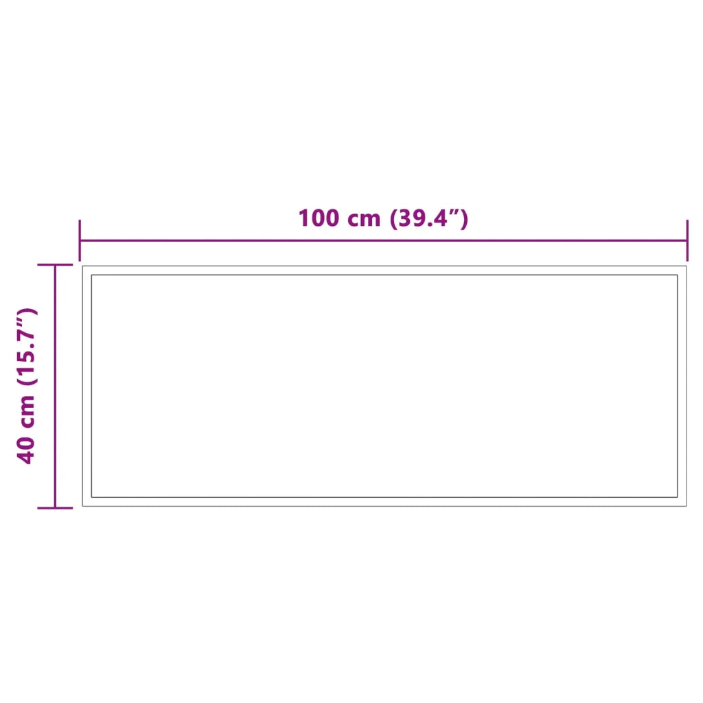 Specchio da bagno LED Trasparente 100 x 40 cm vetro temperato 42045822
