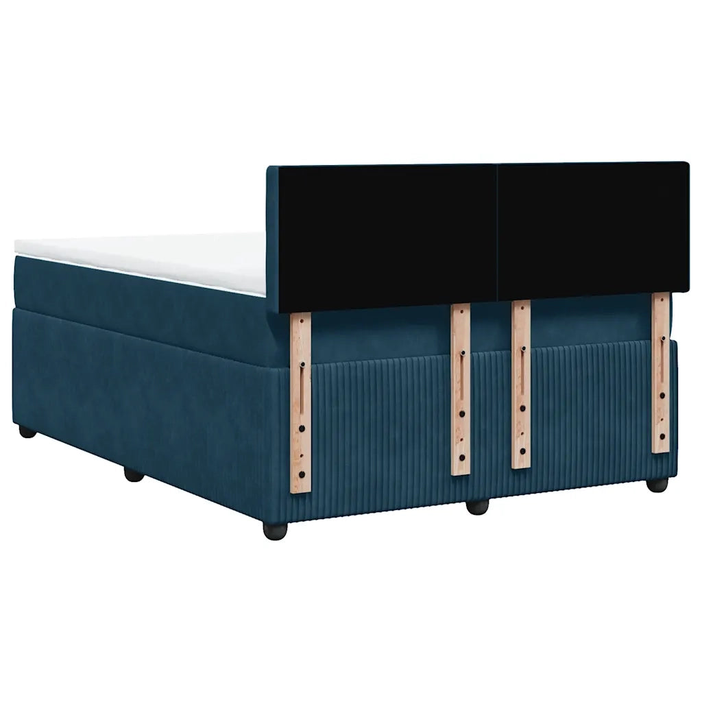 Giroletto a Molle con Materasso Blu 140x190 cm in Velluto 3290050