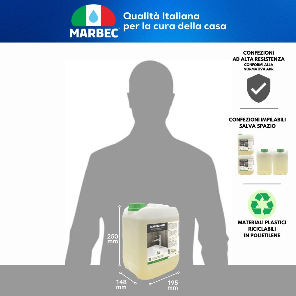 Detergente anticalcare forte bagno SANI-KAL FORTE - 5LTx4Pz