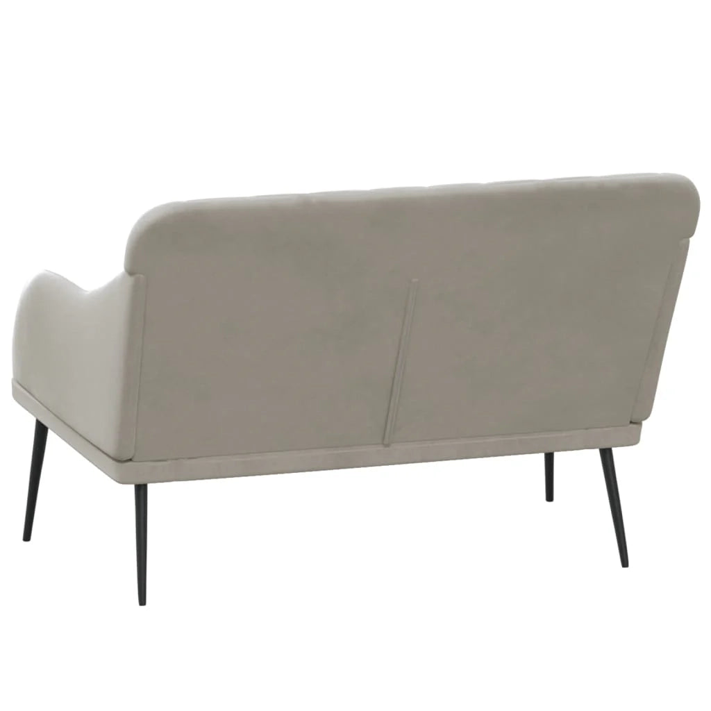 Panca/panca 110 x 76 x 80 cm velluto grigio chiaro 02_0010641