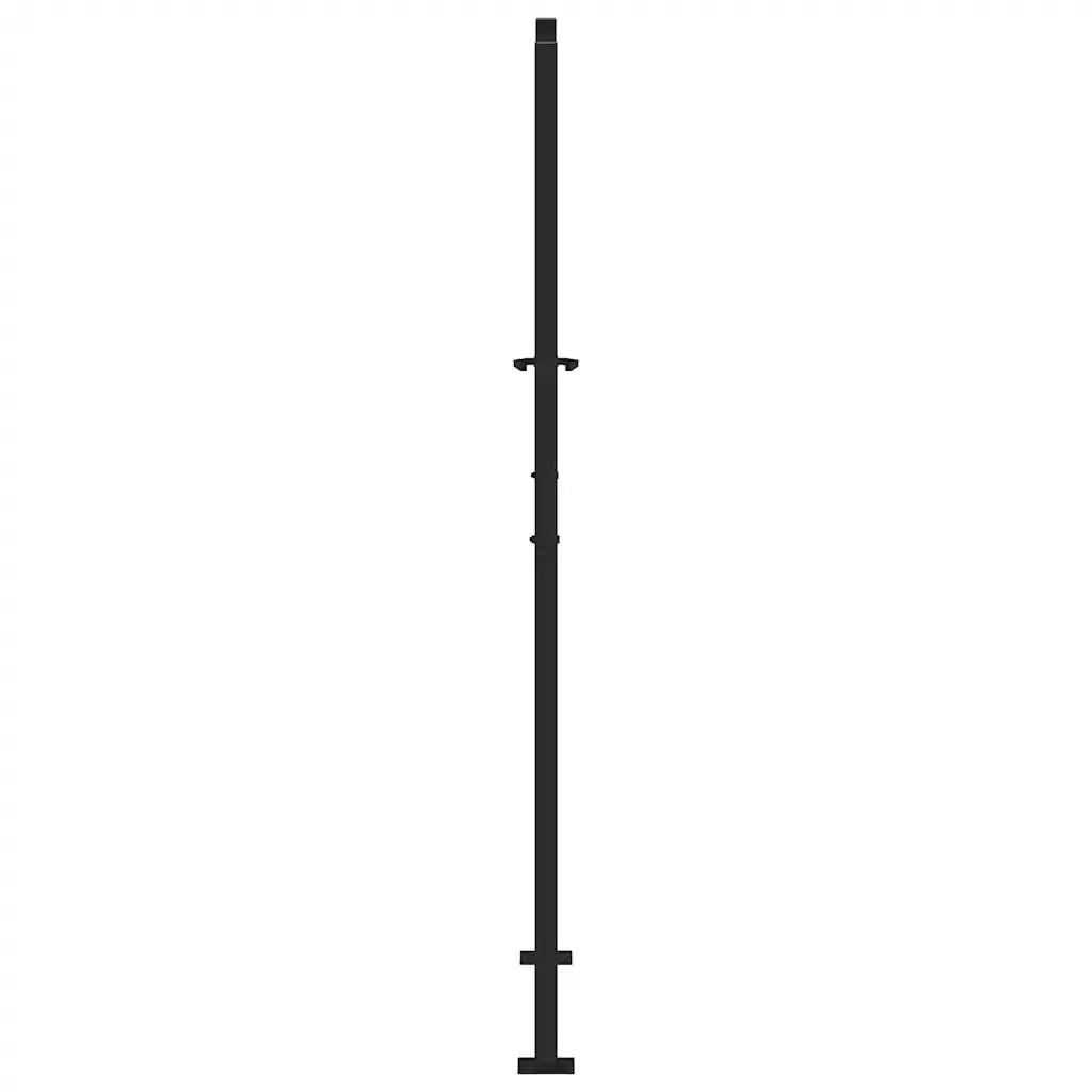 Cancello da giardino nero 100x175 cm in acciaio con design a foglia 4100962