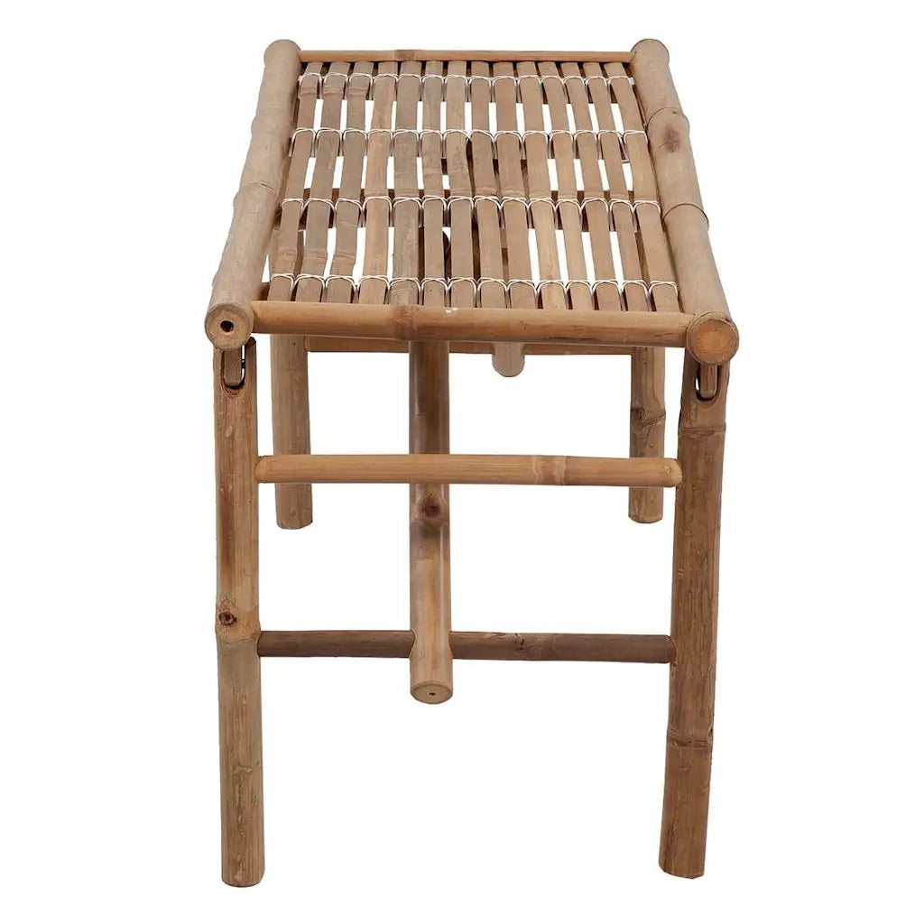 Panca da Giardino Pieghevole con Cuscino 118 cm in Bambù 3063856