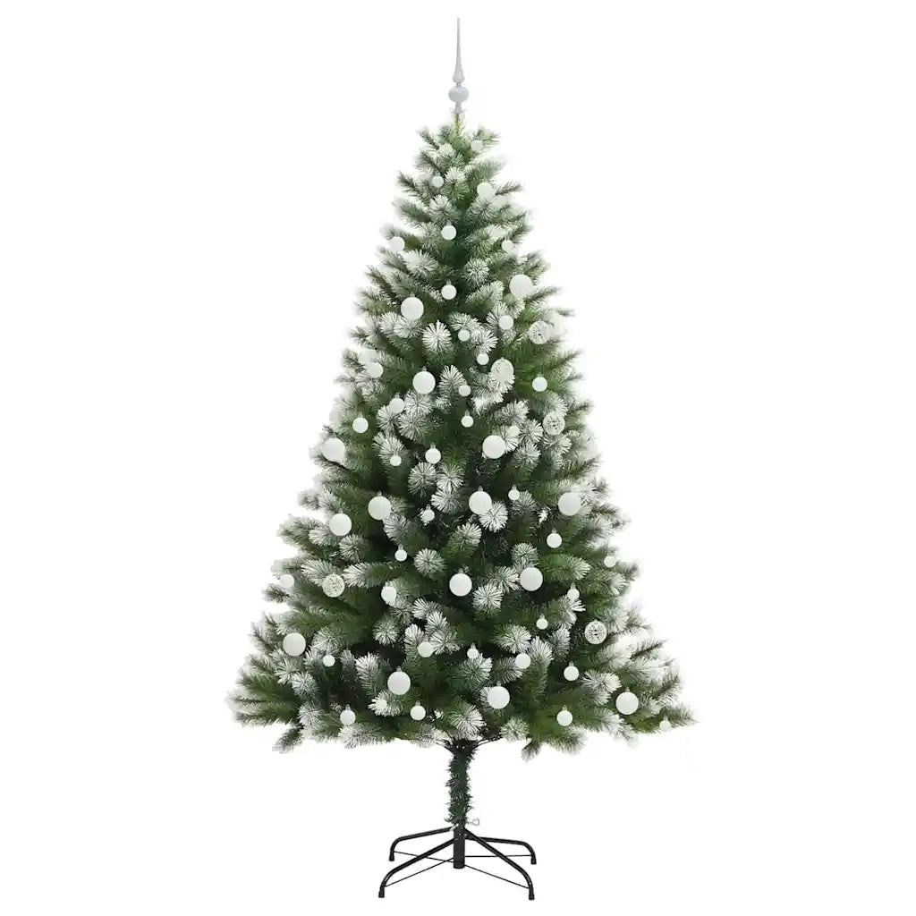Albero di Natale artificiale a cerniera con neve fioccata 3395454