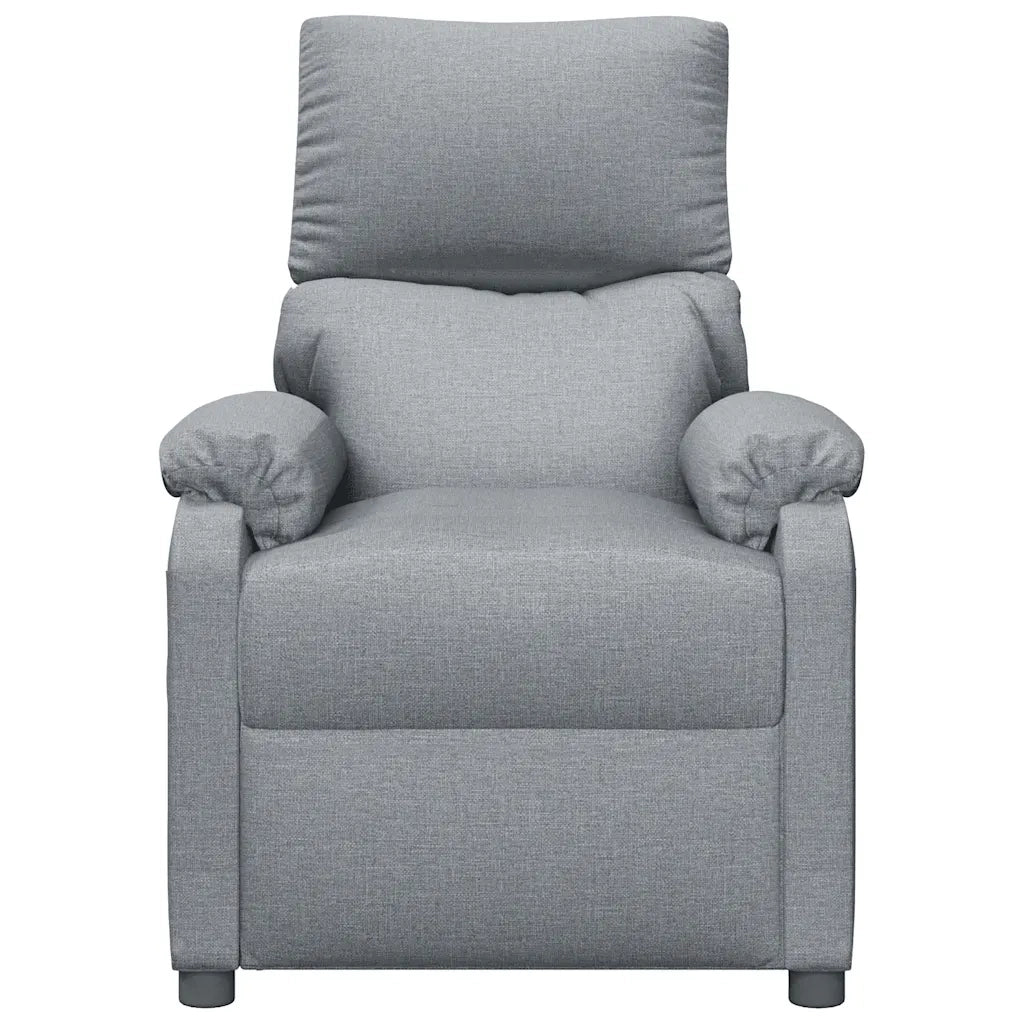 Poltrona Reclinabile in Tessuto Grigio Chiaro 340177