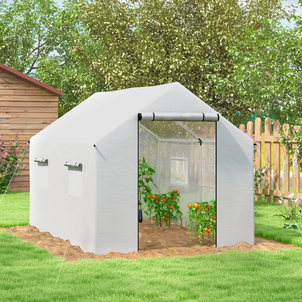 Serra da Giardino ¨C Minimal ¨C Acciaio e PE, Bianco, 2x3x2 m