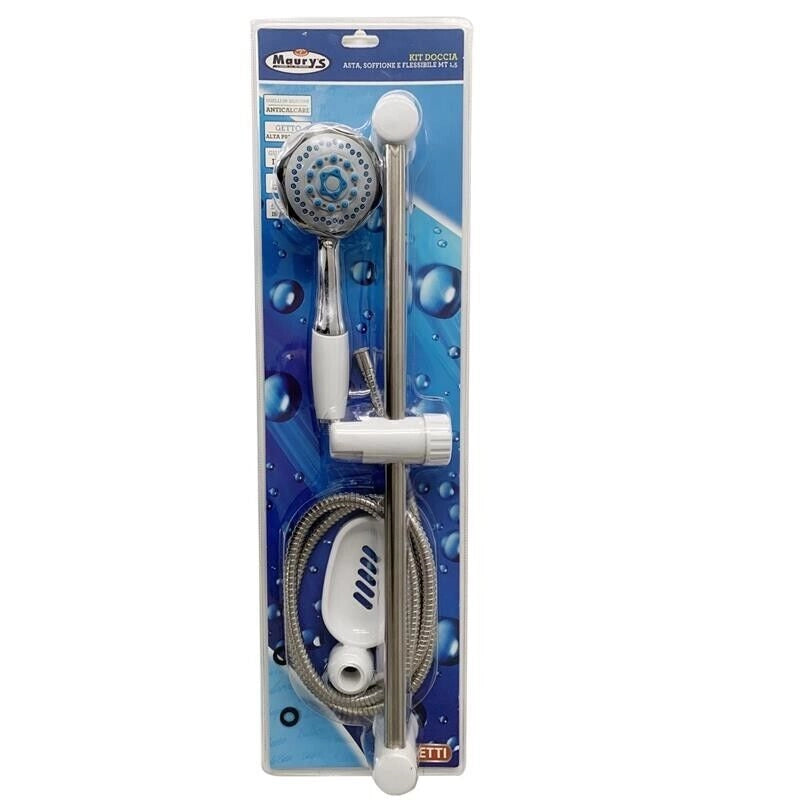 MAURY'S KIT COLONNA DOCCIA BIANCO/CROMATO ASTA SOFFIONE FLESS