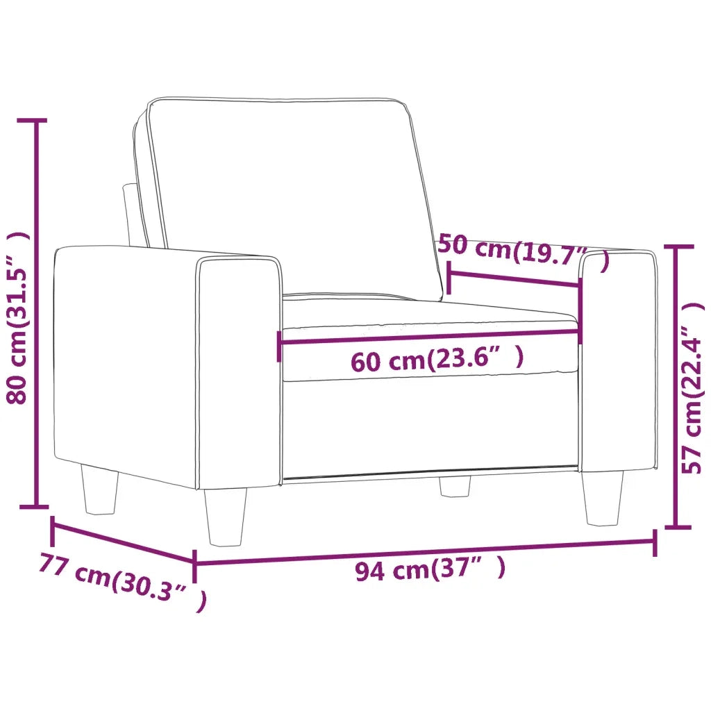 Poltrona | Sedia Relax Grigio Scuro 60 cm in Tessuto
