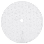 Gonna per albero di Natale di lusso bianca 150 cm in pelliccia sintetica CFW6624114