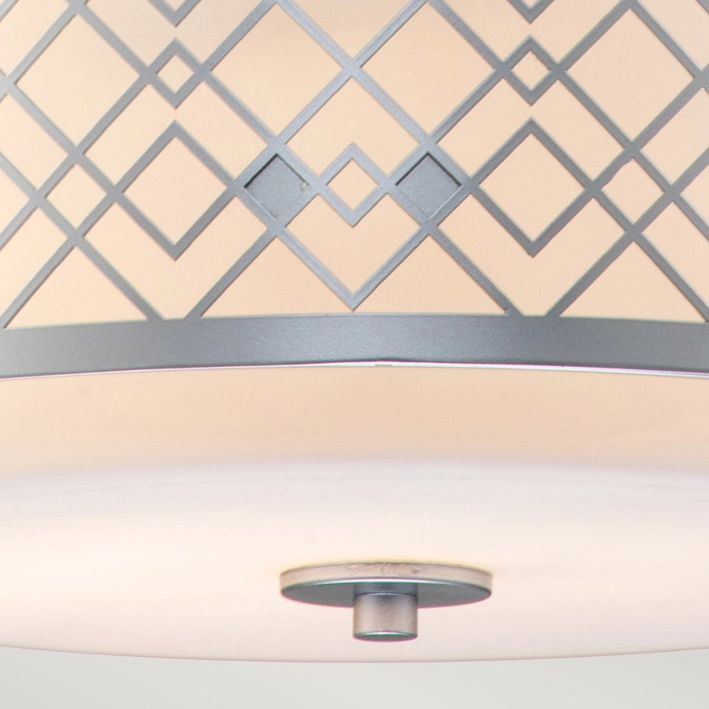 Lampada a sospensione Ziggy argento Ø40,6 2xE27 Elstead