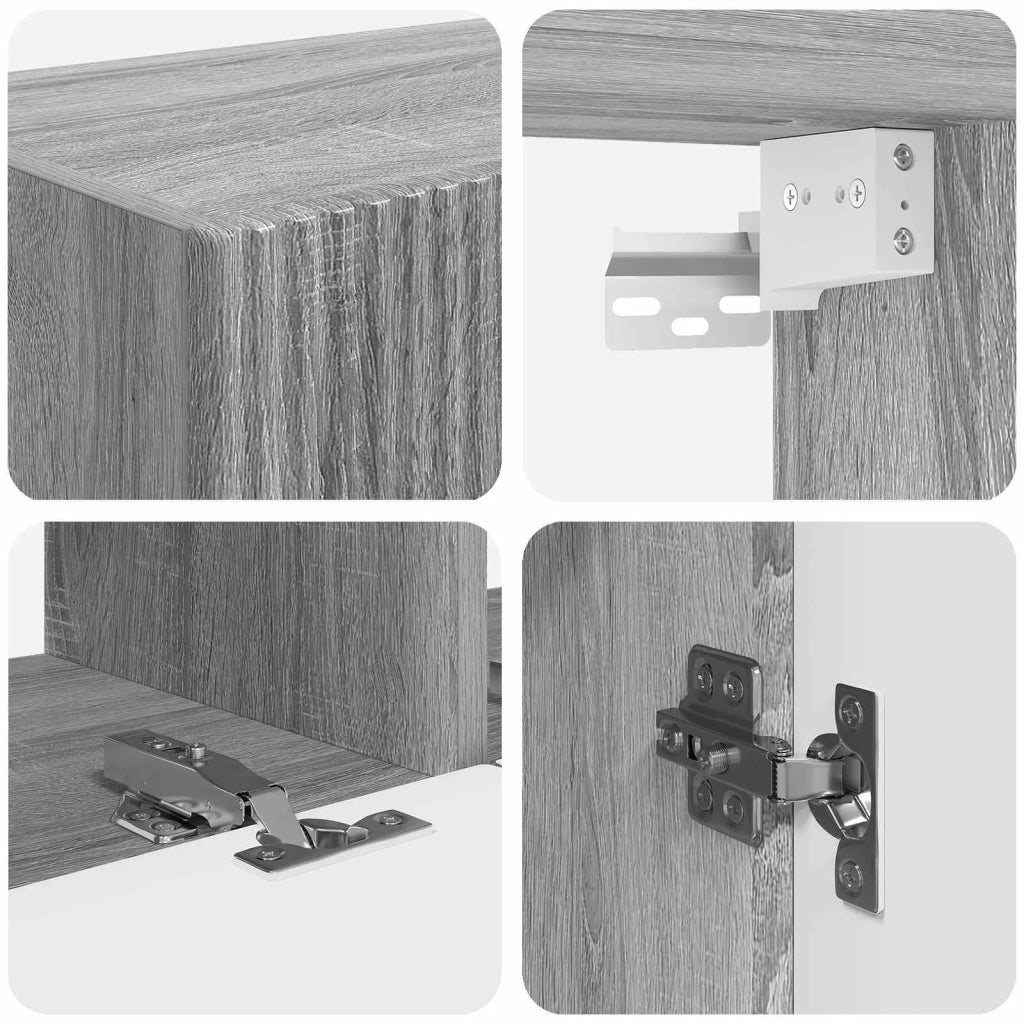 Set mobile TV 6 pz | Armadietto TV | Mobile Porta TV Grigio Sonoma Legno multistrato