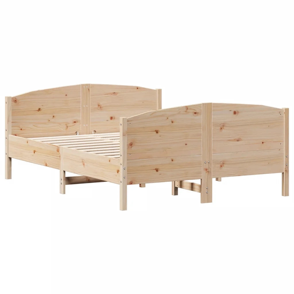 Letto senza Materasso-Struttura Letto 120x190 cm in Legno Massello di Pino 587141