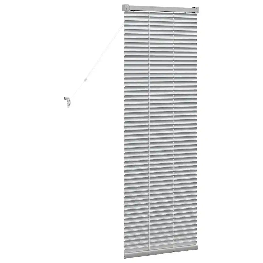 Tendaggi a Veneziana | Tenda a lamelle Argento 130 x 45 cm Alluminio