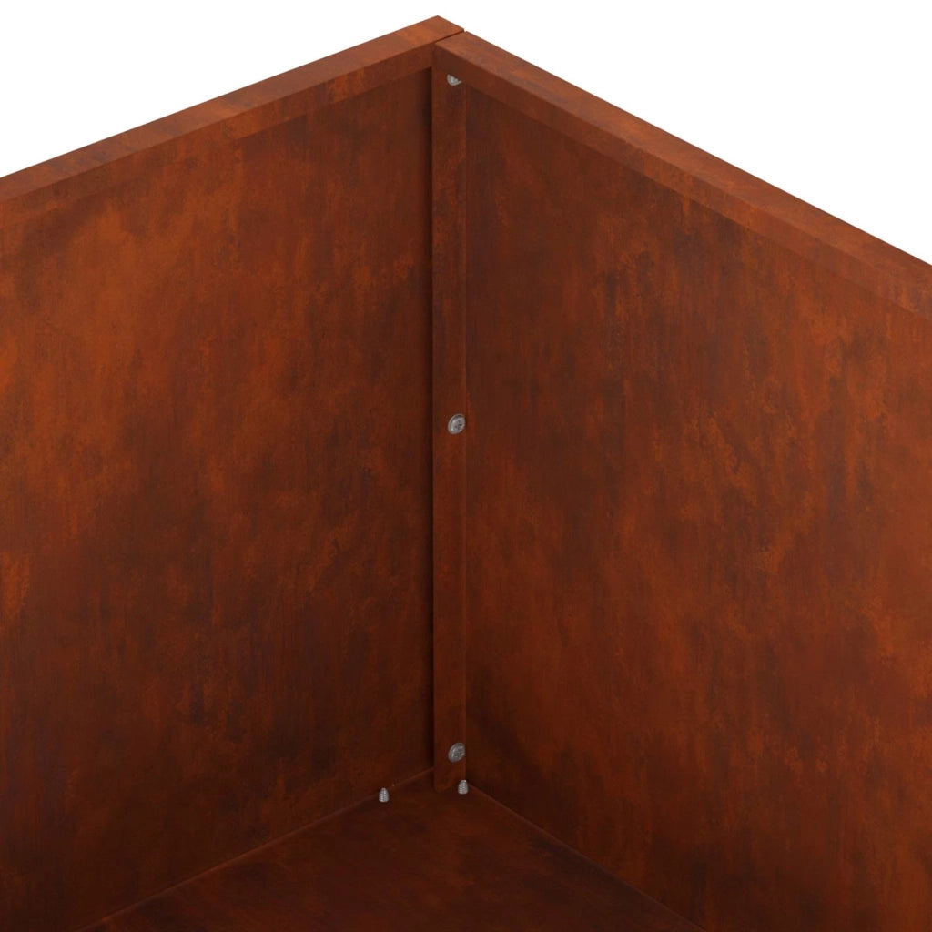 Vaso da giardino Ruggine 60 x 60 x 20 cm Acciaio Corten 8005006