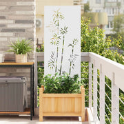 Schermo per privacy in giardino Floreale Bianco 50 x 140 cm 876295