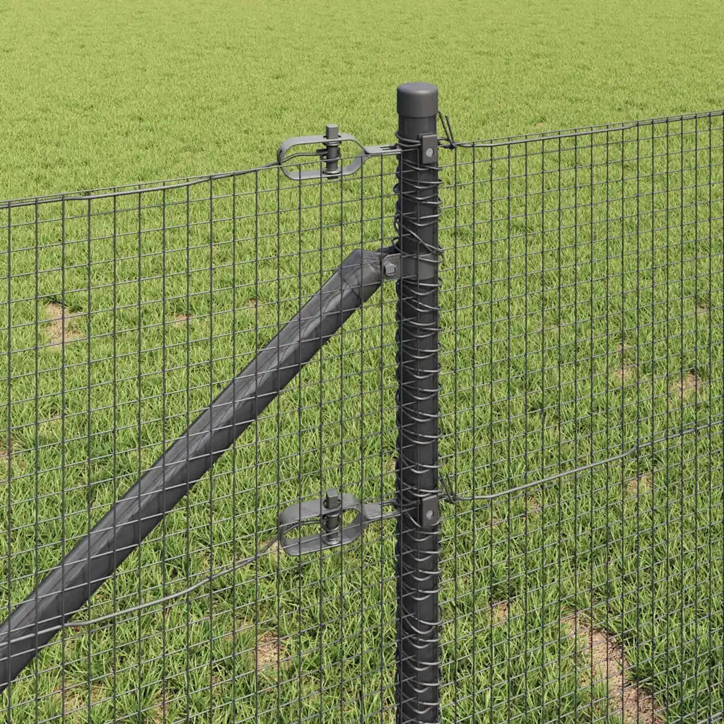 Recinzione da Giardino | Recinzione in rete saldata con punte Acciaio e PVC Grigio Rete
