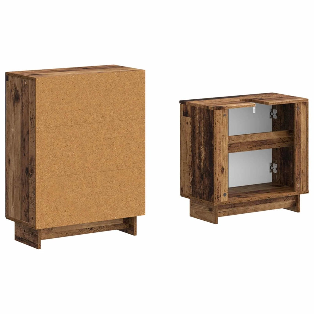Set di Armadi da Bagno da 2 Pezzi EDE Legno antico 3417583