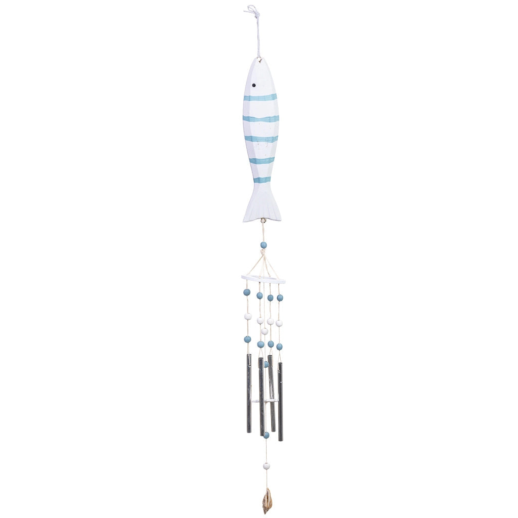 Carillon a vento in legno blu 9x9x90h cm