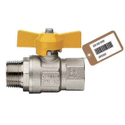 VALVOLA A SFERA GAS MF A FARFALLA MOD. LONDON F-BRICO- 3/4  DN  20- FAIDF- pezzi 1