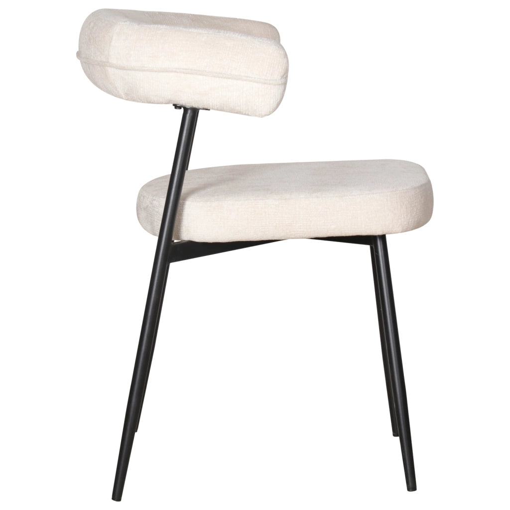 Set di 2 sedie in tessuto beige THEA