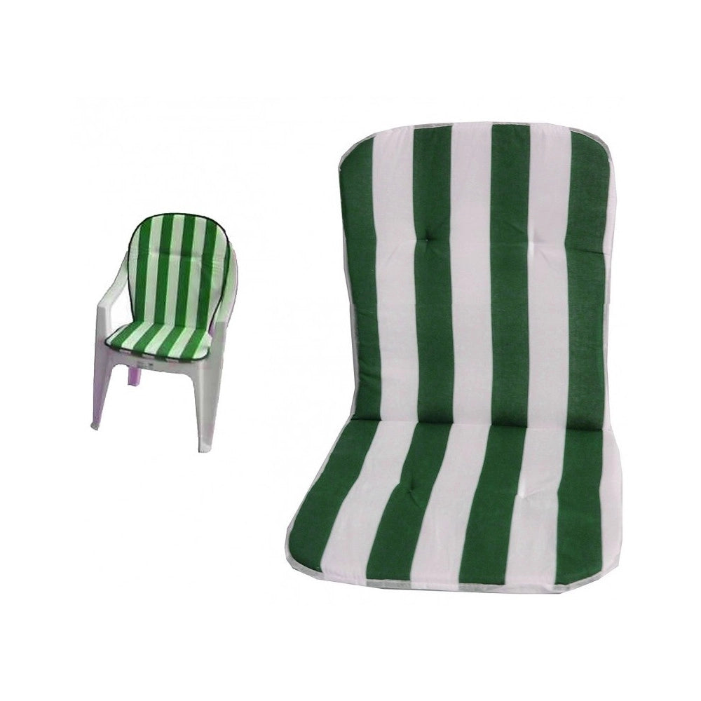 Trade Shop - Set 2 Cuscini Per Sedia Plastica Sagomato Con Schienale Universale Copri Seduta -
